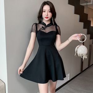 夜总店连衣裙改良旗袍裙夜店女装夜场上班衣服足疗足浴技师工作服