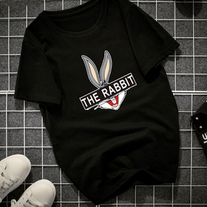 万耐克斯特韩版女装the rabbit 兔子宽松t恤男女同款夏季短