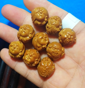 梦梵橄榄核雕包衣弥勒手串,尾款链接!