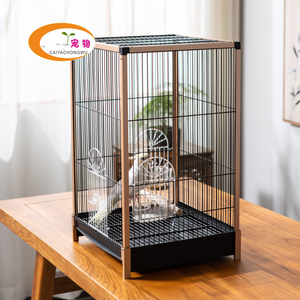 玄凤虎皮牡丹鸟笼中小型专用鹦鹉笼观赏家用文鸟平顶金属鹦鹉笼子