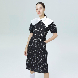 seed zero/零度种子白披风双排扣连衣裙2022春夏missas买手店