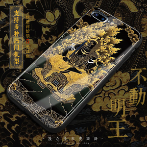 不动明王佛教适用于华为p40玻璃mate30手机壳畅享10荣耀30s唐卡9x