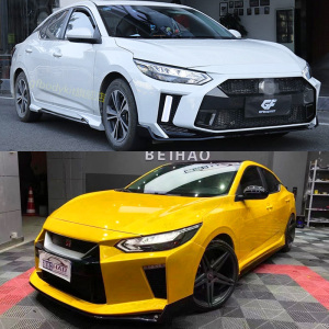 适用于20-22款14代轩逸改装gtr大包围前杠前脸侧裙后杠尾翼套件