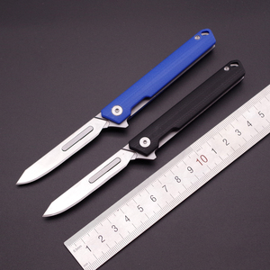 60号手术刀片4号通用刀柄轴承开快递小刀裁纸刀钥匙扣折叠水果刀