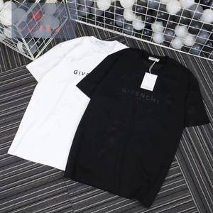 givenchy纪梵希 21ss 新款字母印花logo休闲破洞短袖 男短袖t恤女