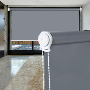 免打孔膨胀式窗帘遮阳纯色办公室简约阳台厨房卫生间现代拉珠卷帘