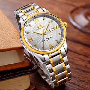 瑞士laosibin劳斯宾正品土豪金商务机械手表全自动石英男表r-603