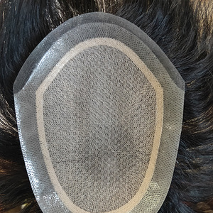 男士假发递针男短发前额补发片真发无痕全头套秃顶帅气时尚补发块