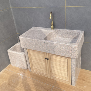 400人付款天猫归才别墅庭院水槽户外卫生间立柱台盆室外阳台院子中式