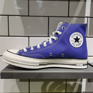 匡威1970s 新款三星标帝王紫色高低帮帆布鞋 170550c 170553c