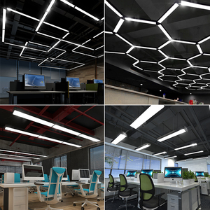 办公室吊灯工业风展厅商场百货超市天花板拼接造型洗车店美容洗工位长