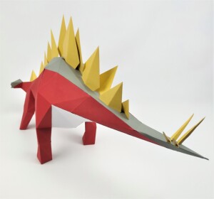 水哥联名设计手工创意恐龙纸模型diy材料包---剑龙