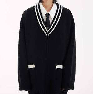 eternityita山本耀司风冬季v领针织拉链开衫毛衣外套男女情侣宽松