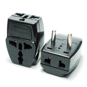 8mm粗脚转换插头 欧规葡萄牙电源转换器 万能转换插座 一转三