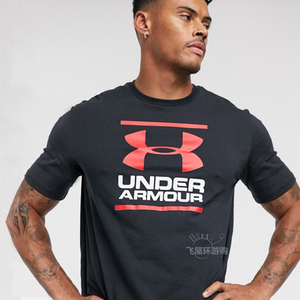 ua安德玛under armour男子大标logo能量棉短袖运动t恤1326849