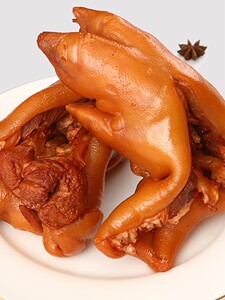 喜旺脱骨猪蹄400g猪蹄熟食真空即食五香咸猪脚零食小吃卤酱卤猪蹄