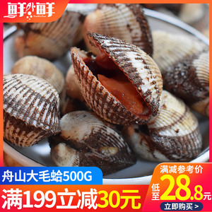 舟山鲜活大毛蛤500g毛蚬毛钳贝类赤贝非血蛤血钳银钳海鲜水产新鲜