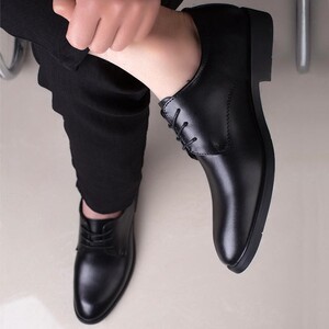 鞋新郎底软鞋伴郎男士耐磨休闲鞋结婚商务春夏工作鞋新款正装皮鞋