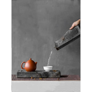 高档汉砖茶盘汉砖茶盘干泡台陶瓷储水式小茶台柴烧