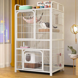 喵先生猫笼猫笼子大号猫别墅家用幼猫成猫猫舍猫窝加固方管带置物