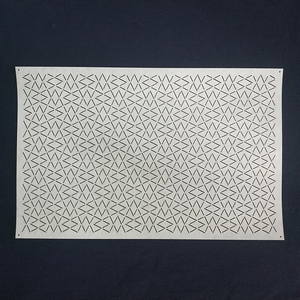 刺子绣模板 连续山形纹 重复使用 软模板 手工刺绣画图 涂抹拓图