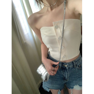 女神纯欲无肩带抹胸外穿春夏季性感打底修身显瘦气质背心上衣裹胸