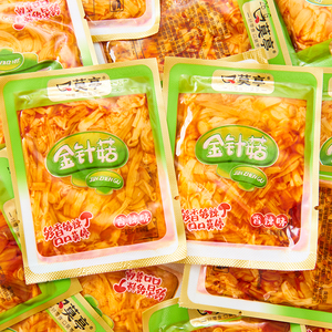 口莫亭香辣火锅味金针菇独立小包装开袋即食下饭菜开胃素食零食