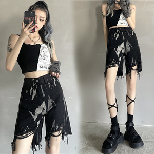 酷飒风格社会女衣服霸气套装酷女孩穿搭暗黑系痞帅气辣妹蹦迪女装