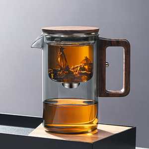 飘逸杯全玻璃内胆磁吸泡茶壶茶水分离杯家用2024新款高档一人茶壶