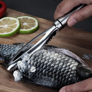 刮鱼鳞器304不锈钢鱼鳞刨手动去鱼鳞神器杀鱼工具打磷器鱼刷家用