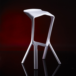 鲨鱼嘴吧椅创意简约北欧前台招待椅网红高脚酒吧椅成人塑料吧台椅