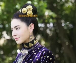 泰国头饰 傣族头簪 影楼发簪头花 婚礼 主持 酒店 餐厅 迎宾 包邮