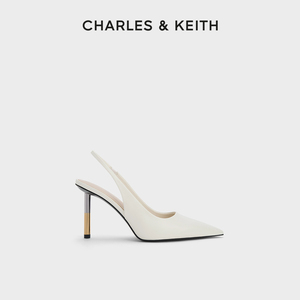 CHARLES&KEITH春夏女鞋CK1-60280391后绊带尖头细高跟凉鞋女