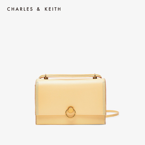 charles&keith小方包 小ck女包 金属圆环扣女士