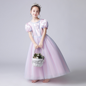 小公主苏菲亚公主裙儿童服装冰雪奇缘连衣裙子宝宝生日礼服演出服