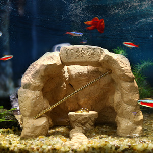 鱼缸沉底摆件造景摆件装饰品沉水漂浮观赏鱼缸造景海底世界奥特曼