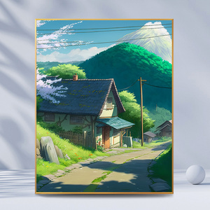 宫崎峻的动漫小屋|数字油画diy手工填色填充唯美治愈减压丙烯挂画