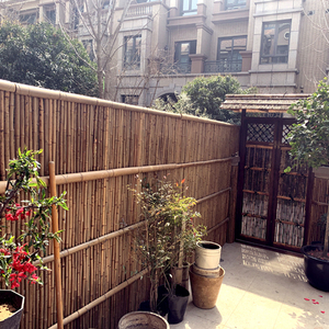 竹篱笆栅栏围栏日式庭院装饰室外花园户外院子竹杆子搭架篱笆墙