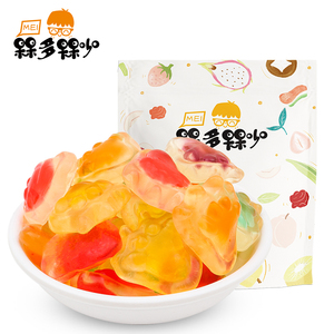 【槑多槑少】熊掌橡皮糖办公室网红零食小吃多样缤纷水果软糖