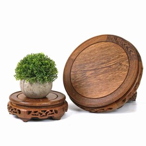 实木花瓶底座鸡翅木