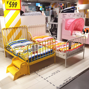 至爱baby宜家ikea米隆加长床框架带床板儿童床可延伸婴儿床架可调