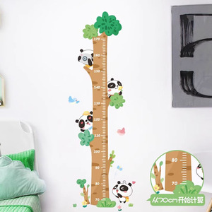 儿童卡通身高贴墙纸可移除墙贴纸测量仪尺小孩宝宝量身高神器