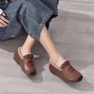 下单有礼 康妮女鞋13-5207羊羔羊平底休闲秋冬舒适 更多新款咨询