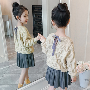 女童毛衣2019新款针织衫套装裙韩版时髦春装童装儿童洋气两件