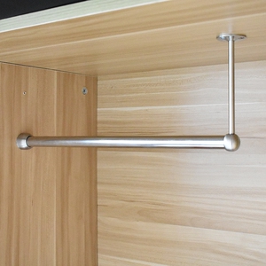 爱梦鸟彩宏辉 衣柜挂衣杆不锈钢挂杆定制19管l型挂衣架转角收纳杆