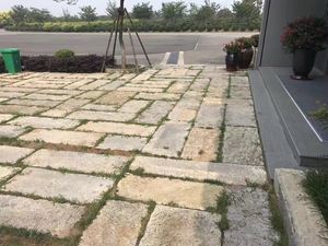农村老石板青石条古建铺路石庭院汀步石石雕旧青石板踏脚石老石头