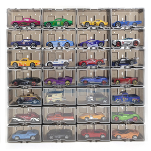 亚克力风火轮合金玩具车收纳盒柜1:64玩具小汽车车模展示盒