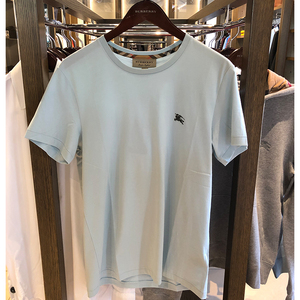 黑土西雅图 burberry/博柏利男士夏季战马标休闲百搭圆领短袖t恤