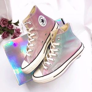 匡威联名1970s 变色龙chuck taylor 七彩果冻镭射反光男女帆布鞋