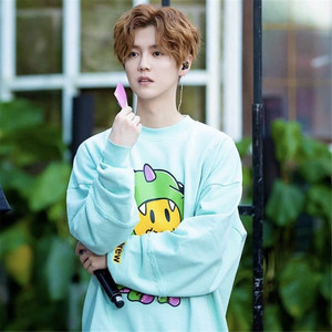 drew house笑脸宽松情侣恐龙卫衣男长袖比伯鹿晗同款高街fog潮牌